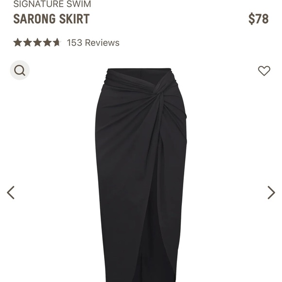 SKIMS Signature Swim Sarong Skirt - Picture 1 of 3